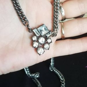 Gorgeous rhinestone chain necklace
